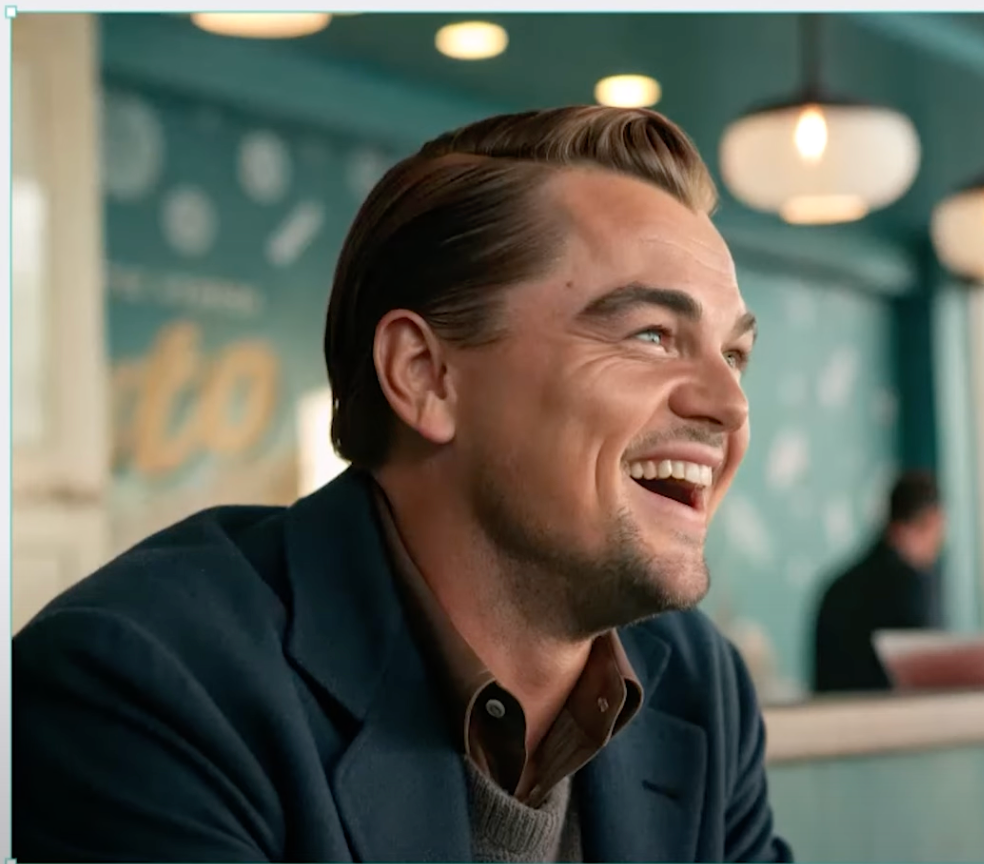 Leonardo DiCaprio smiling